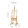 Professional Master Studio Easel Beech Wooden Easel Art Professional Easel with Casters
