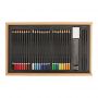 Multi-Function Tool Box Wooden Laptop Tools Box Beech Wood Artistic Wooden Box Painting Set