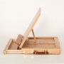Adjustable Solid Wood Table Sketch Box Easel with Storage Drawer