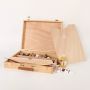 Custom Wooden Opening Artist Brush Drawing Painting Tool Box