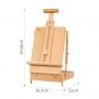 Table Metal Easel Box- Adjustable Metal Lined Sketch Box With Beechwood Table Easel