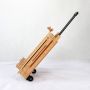 Amazon hot sale french box easel paint easel with drawer wooden and wheel