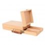 Wooden Flip Opening Artist Brush & Tool Box Drawing Painting