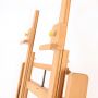Creative H Frame Artist Easel - Durable Design with Adjustable Angles and Wheels - Oiled Beechwood DHJ-8