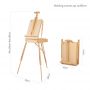 French Easel Box Beech Wooden Tripod Art Easel Portable Sketch Drawing Box Artist Painting Foldable HX-3