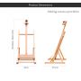 popular Wooden adjustable Easel artist easel High Quality Foldable Simple Table easel manufacturer for school & studio
