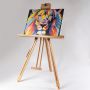 popular Australia US custom size Tripod wooden painting drawing studio Display beech folding triangle easels suppliers