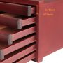 6-drawer Wood Artist Supply Storage Box Portable Beechwood Multifunctional Pencil Brush Organizer Wood Box with Drawer
