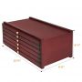 6-drawer Wood Artist Supply Storage Box Portable Beechwood Multifunctional Pencil Brush Organizer Wood Box with Drawer