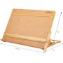 Large Studio Artist Drawing & Sketching Wooden Board, Adjustable A2 Sketch board for Students, Beginners & Artist
