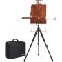 Ultimate Pochade Box with Aluminum Tripod Combo Lightweight French Box Easel for Painting