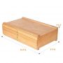 4-Drawer Artist Supply Storage Box Portable Foldable Multi-Function Beech Wood Artist Paintbrush Storage Box with Drawers
