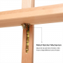 Medium-Duty Studio H-Frame Easel - Medium Solid Beech Wood Artist Easel Adjustable Tilting Floor Painting Easel Stand