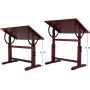 Wood Drafting Table,Artist Drawing Table with Height Adjustable & Tilting Large Surface Tabletop,Studio Painting Table
