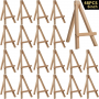 6 Inch Mini Beech Wood Easel 48Pack Small Wood Photo Display Stand for Displaying Small Canvases
