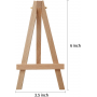 6 Inch Mini Beech Wood Easel 48Pack Small Wood Photo Display Stand for Displaying Small Canvases