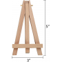 5 Inch Mini Beech Wood 48Pack Small Wood Easel Stand For Displaying Small Canvases Business Card Photos