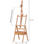 Forward Tilt Studio H-Frame Easel with Art Supply Storage Drawer