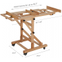 Holds Canvas Art Up to 78.7 High Deluxe Movable H-Frame Studio Easel Solid Beech Wood Artist Easel
