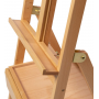 Studio H-Frame Easel with Art Supply Storage Drawer - Adjustable (60~75) Solid Beech Wood Easel Stand