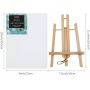  11.8 Tall Beechwood Tabletop Easel 9 x 12 ed Canvas with Canvas Sets for Painting Craft Drawing Decoration Sets