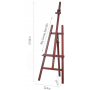 Basic Studio Easel Solid Beech Wood Artist Easel A-Frame Floor Painting Easel
