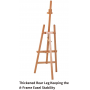 Basic Studio Easel Wood Artist Easel A-Frame Floor Adjustable Height Painting Easel
