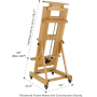 Extra Large and Thicken Deluxe Rocker Crank Industrial Style Artist Easel