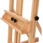 Large Studio H-Frame Easel - Solid Beech Wood Artist Floor Easel with storage
