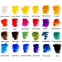 24 Vibrant Color Rich Pigments in Tubes 12ml Non Toxic Watercolor Paint Set for Students