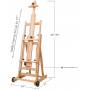 Versatile Studio H-Frame Easel - All Media Adjustable Beech Wood Studio Easel, Painting Floor Easel Stand