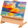 Large Drawing Board Easel, Solid Beech Wooden Tabletop H-Frame Adjustable Easel Artist Drawing & Sketching Board
