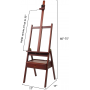 Walnut Studio H-Frame Easel with Art Supply Storage Drawer - Adjustable (60~75) Wood Easel Stand