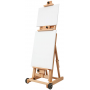 Versatile Studio H-Frame Easel - All Media Adjustable Beech Wood Studio Easel, Painting Floor Easel Stand