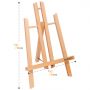 12Pcs 11.8 Tabletop Display Easel - Solid Beech Wood Easel Painting Triangle Easel Stand