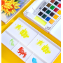 Portable Travel 48/ 36 solid watercolor paint pans