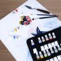 38 Pcs acrylic paint brushes With Board ,Paintbrush,Palette For Artist and Kids