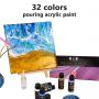 Non-toxic 32color peinture acrylique and metal acrylic pouring paint