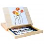 art Supplier 38pcs acrylic Paint Set With Wooden Box Easel drawing for art kid