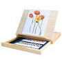art Supplier 38pcs acrylic Paint Set With Wooden Box Easel drawing for art kid