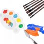 Custom ASTM D-4236 Certified 6 Vivid Colors Acrylic Paint Art Set Artist Colors With 1 Paint Brush for Kids Painting
