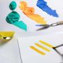 Custom ASTM D-4236 Certified 6 Vivid Colors Acrylic Paint Art Set Artist Colors With 1 Paint Brush for Kids Painting