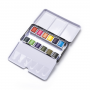 Water Color Cakes Wholesale 12 Colors Solid Watercolor Paint Set in Tin Box