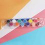 DIY Paint Wholesale 12 Colors 3ml Non-Toxic Mini Acrylic Paints Pot Set Colors and 2 Paint Brush Set for Kids