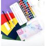 Wholesale Customized 50 72 90 Colors Professional Portable Solid Aquarelle Watercolor Paint Set for Artistic People