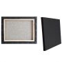 Factory Direct Sale 2 Pcs Black Blank Stretched Art Wood Canvas Board 18*24cm for Painting