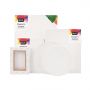 Canvas Acrylic Wholesale 2 Pcs Round Blank Primed Cotton Canvas Frame 22cm for Painting