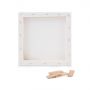 Canvas Boards Wholesale 2 Pcs 25x25 cm Stretched Blank Cotton Wood Canvas