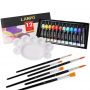 Factory price wholesale art box acrylic paint set with brushes and palette