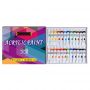 Wholesale set of 24 colors painting portable aluminum tube acrylic paints for sale